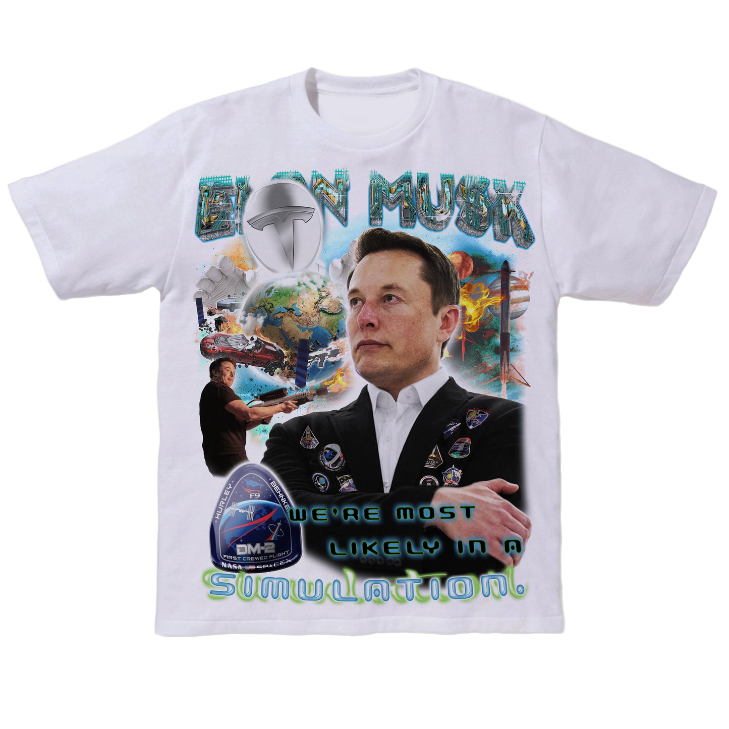 Elon Musk White Tee
